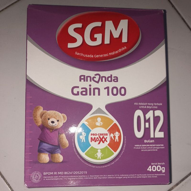 

SGM Gain 100 Untuk 0-12 Bulan