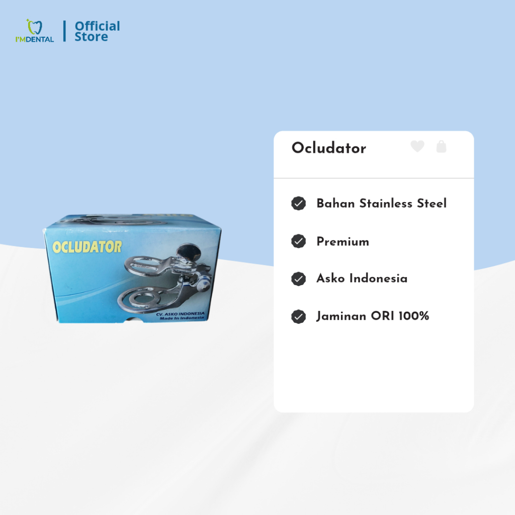 Okludator Dental Asko Stainless Steel Ocludator Asco Lab Gigi 1box