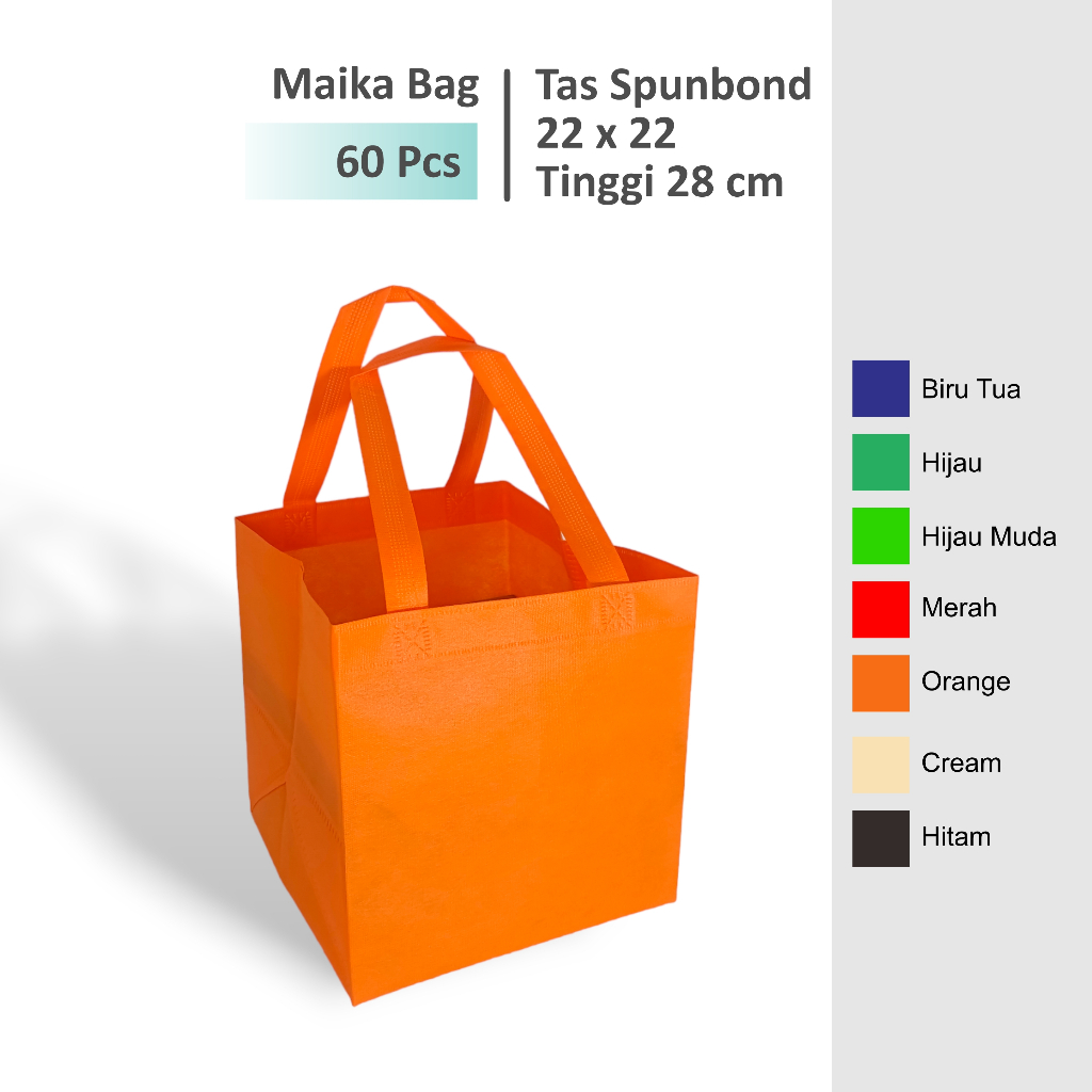 

(60 Pcs) Tas Hajatan 22x22 Tinggi 28 cm / Tas Box Nasi / Tas Spunbond