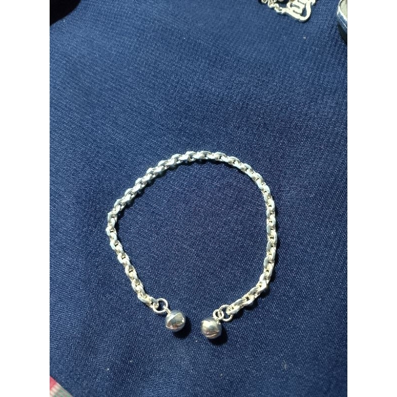 gelang tangan rantai Medan polos perak murni ukuran anak dan dewasa