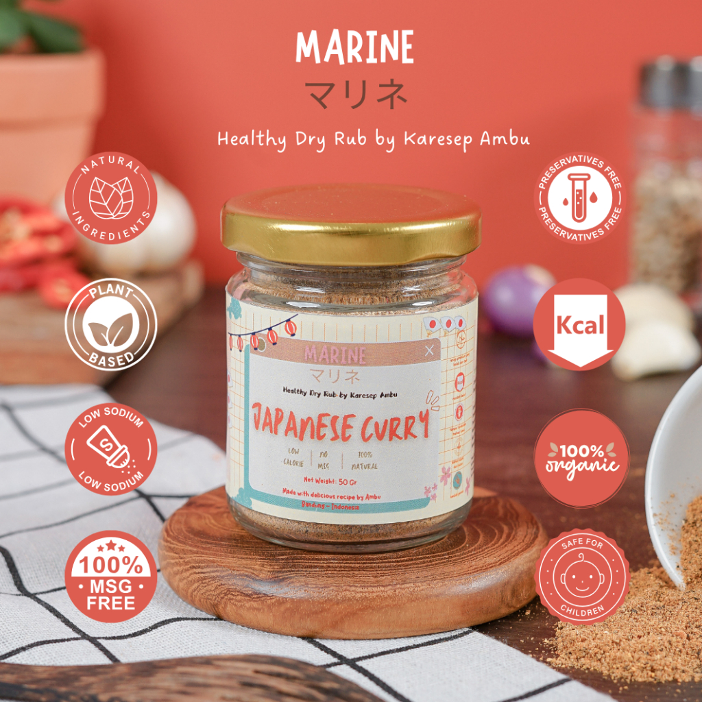 

MARINE Healthy Dry Rub Japanese Curry Bumbu Marinasi Rendah Kalori Diet Seasoning by Karesep Ambu