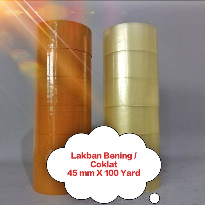 

Lakban Bening - Lakban Coklat 45mmx100yard Isolasi Lakban