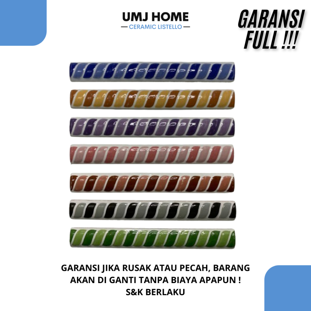 [GARANSI FULL] Lis keramik kuku macan keramik motif 2C 20 cm import