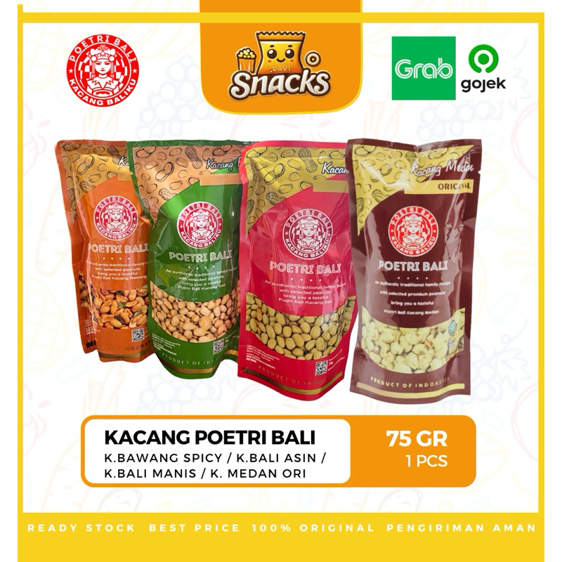 

Lav.snacks Kacang Poetri Bali 75 Gram Kacang bali kacang bawang putri bali