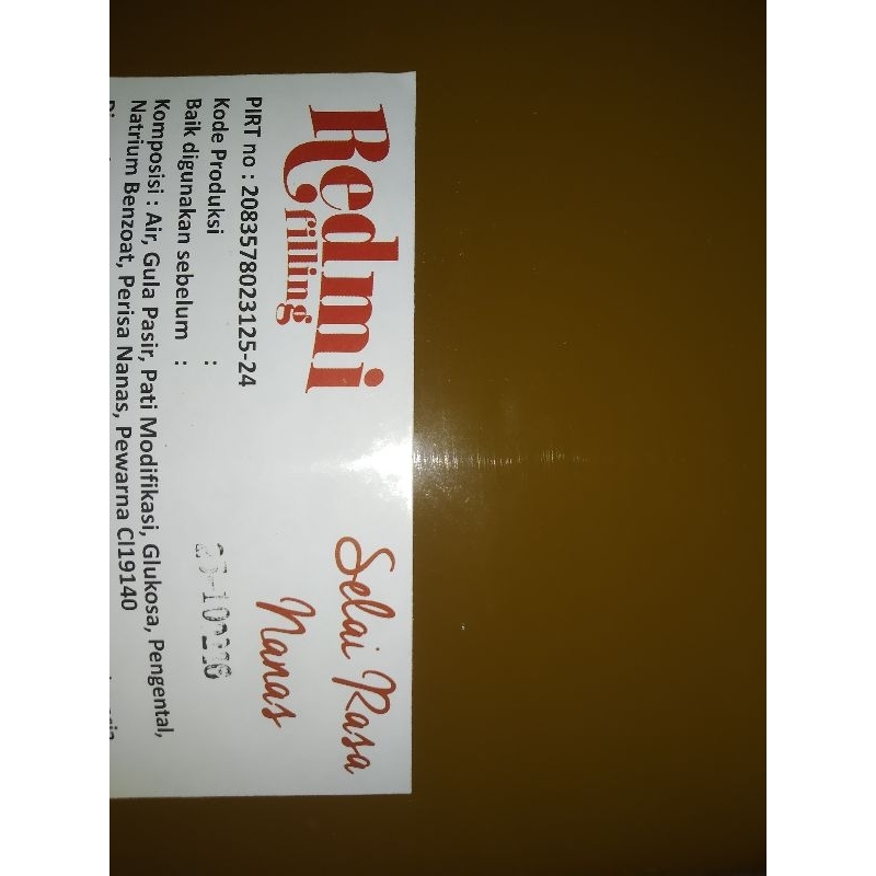 

selai jelly utk topping dan filling merk redmi