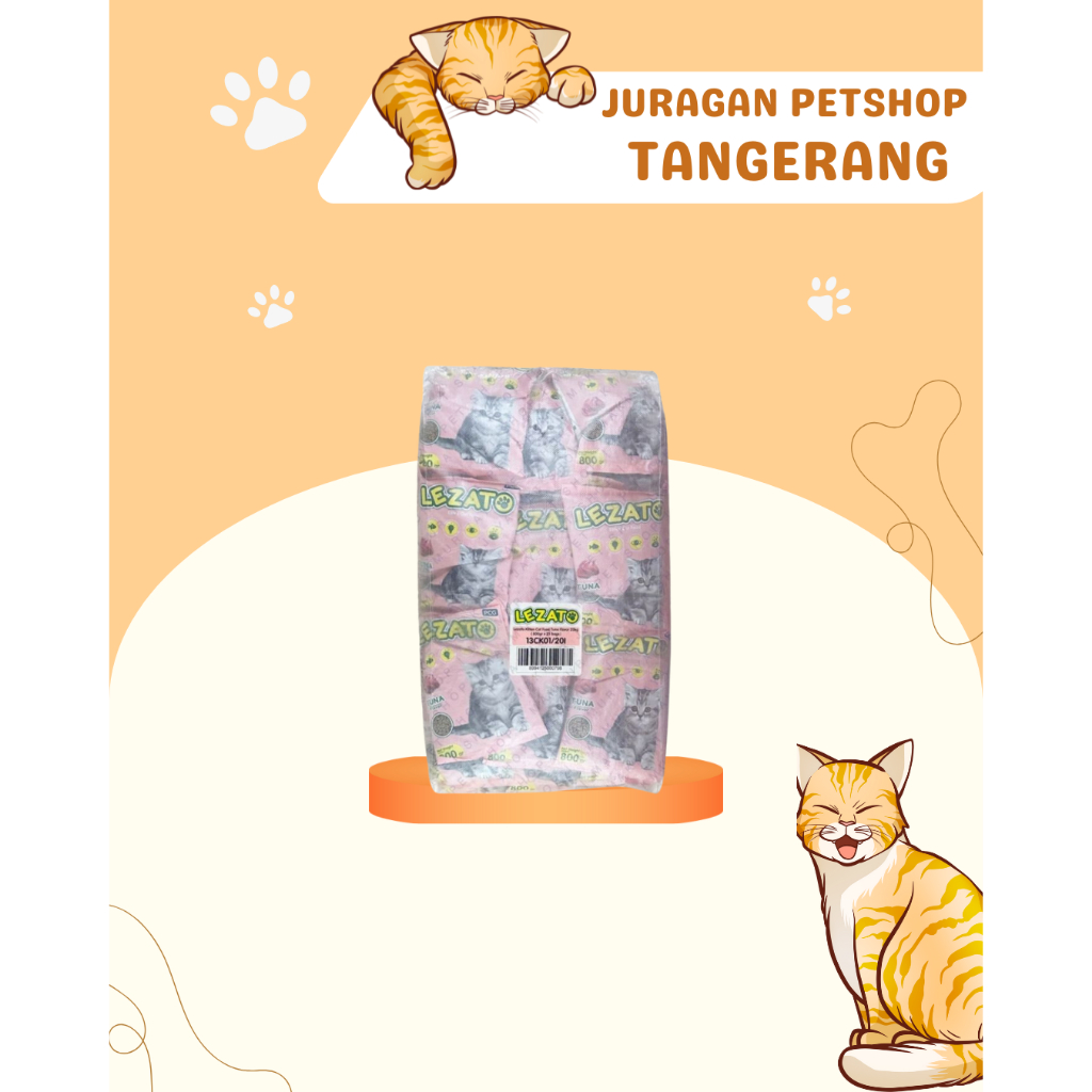 ( BUNDLE1 KARUNG 20 KG ) LEZATO KITTEN DRY FOOD 800 GR PINK