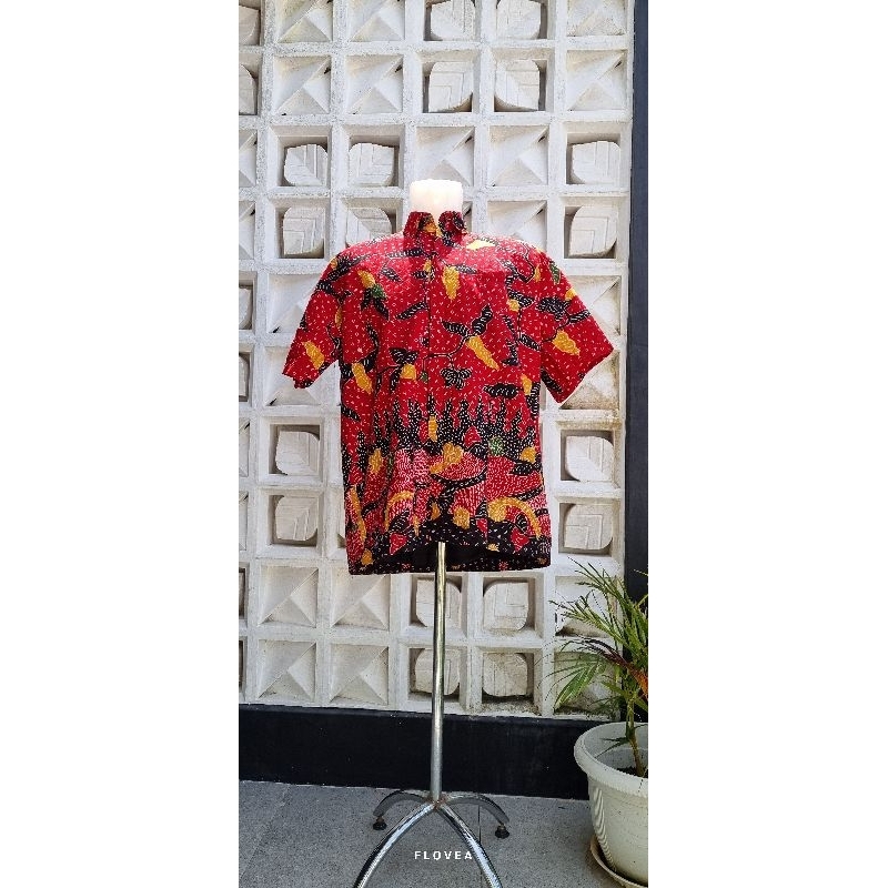 Batik Tulis Madura Flovea / Kemeja Batik Pria KJ20 009