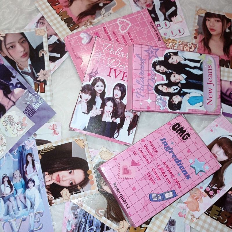 [25 pcs] Polaroid deco girlgrup kpop njz ive fanmade lucu untuk freebies