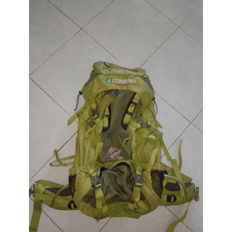 CARRIER CONSINA EXPEDITION 80 L (75 + 5 L)  NO RAINCOVER GREEN PRELOVED ORIGINAL