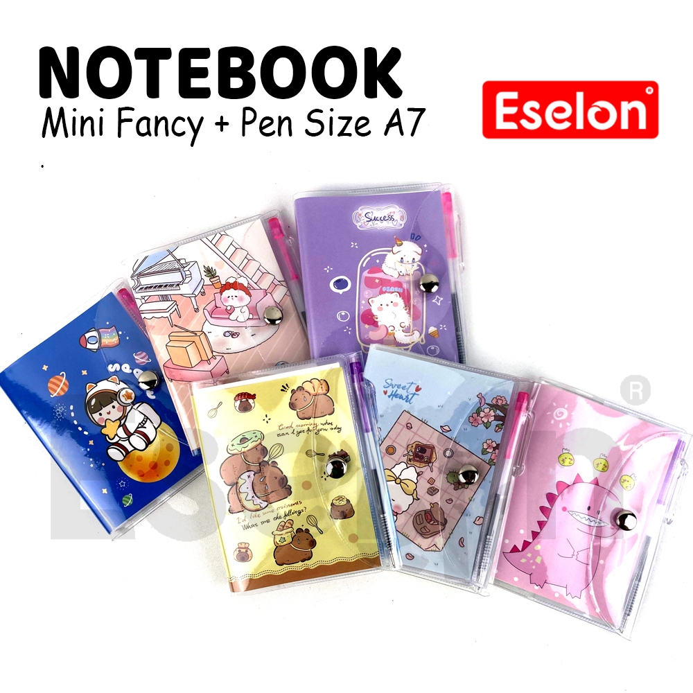 

Notebook A7 + Pen 48lbr / Notebook Kancing / Diary Fancy