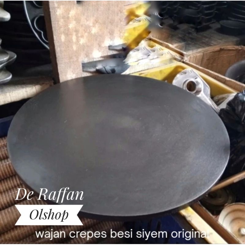 Wajan Crepes Besi Cor / Wajan Datar Bulat / Loyang Besi Leker Crepes