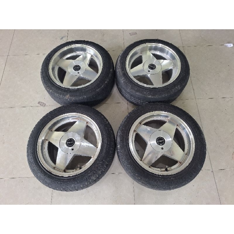 Velg Mobil Bekas Racing Celong Borbet Ring 16 Lubang Baut 4