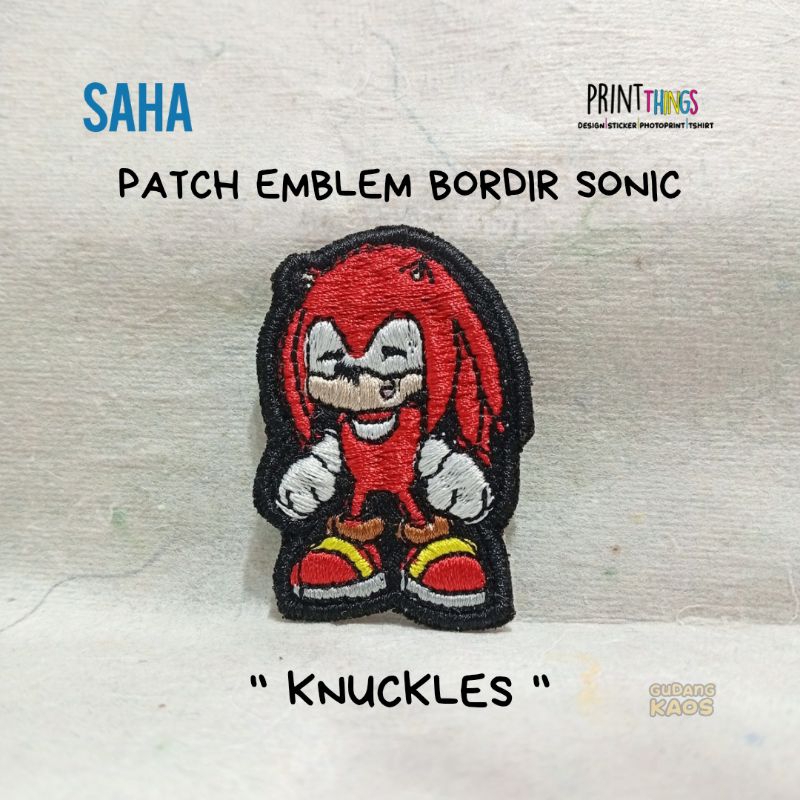 PATCH EMBLEM BORDIR SONIC MERAH