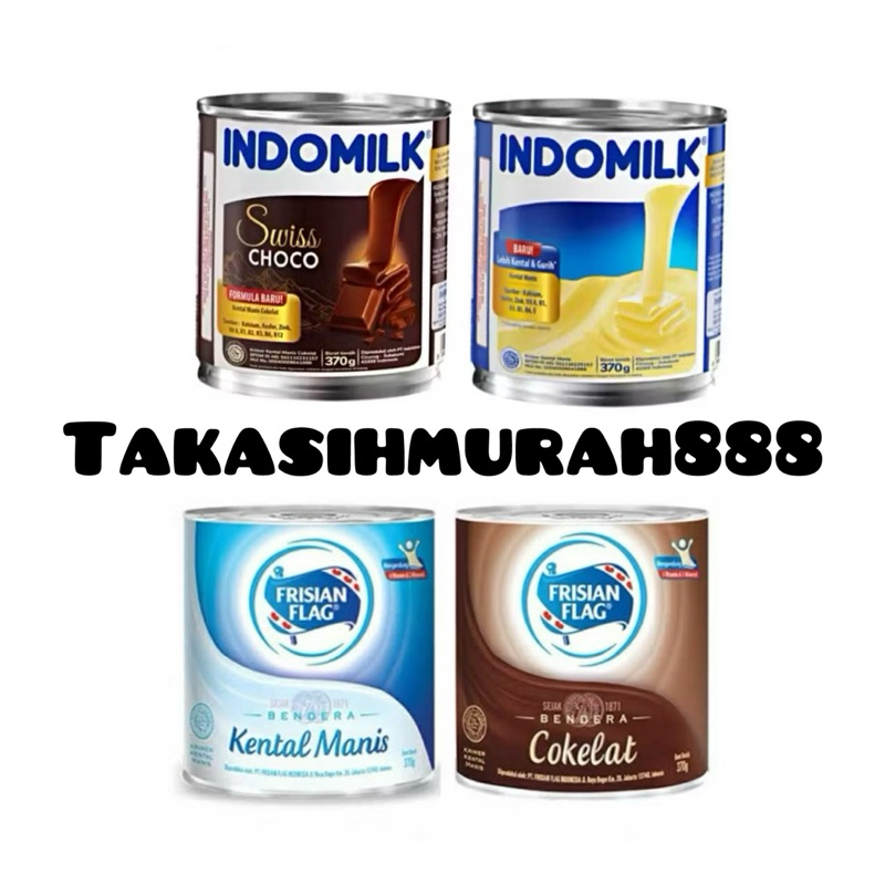 

(1 karton) SUSU KENTAL MANIS KALENG FRISIAN FLAG / INDOMILK 370GR