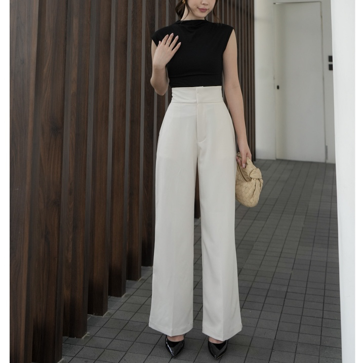 [Tavia] Harlow HW Pants / Celana Panjang Kulot / Celana Panjang Wanita / Highwaist Pants