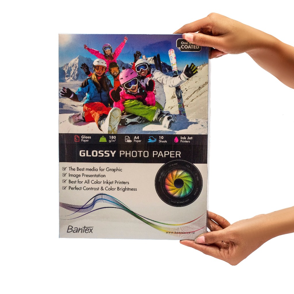 

Bantex Ink Jet Photo Paper A4 Glossy (10 sheets) 180gr # 8001 02 (pcs)