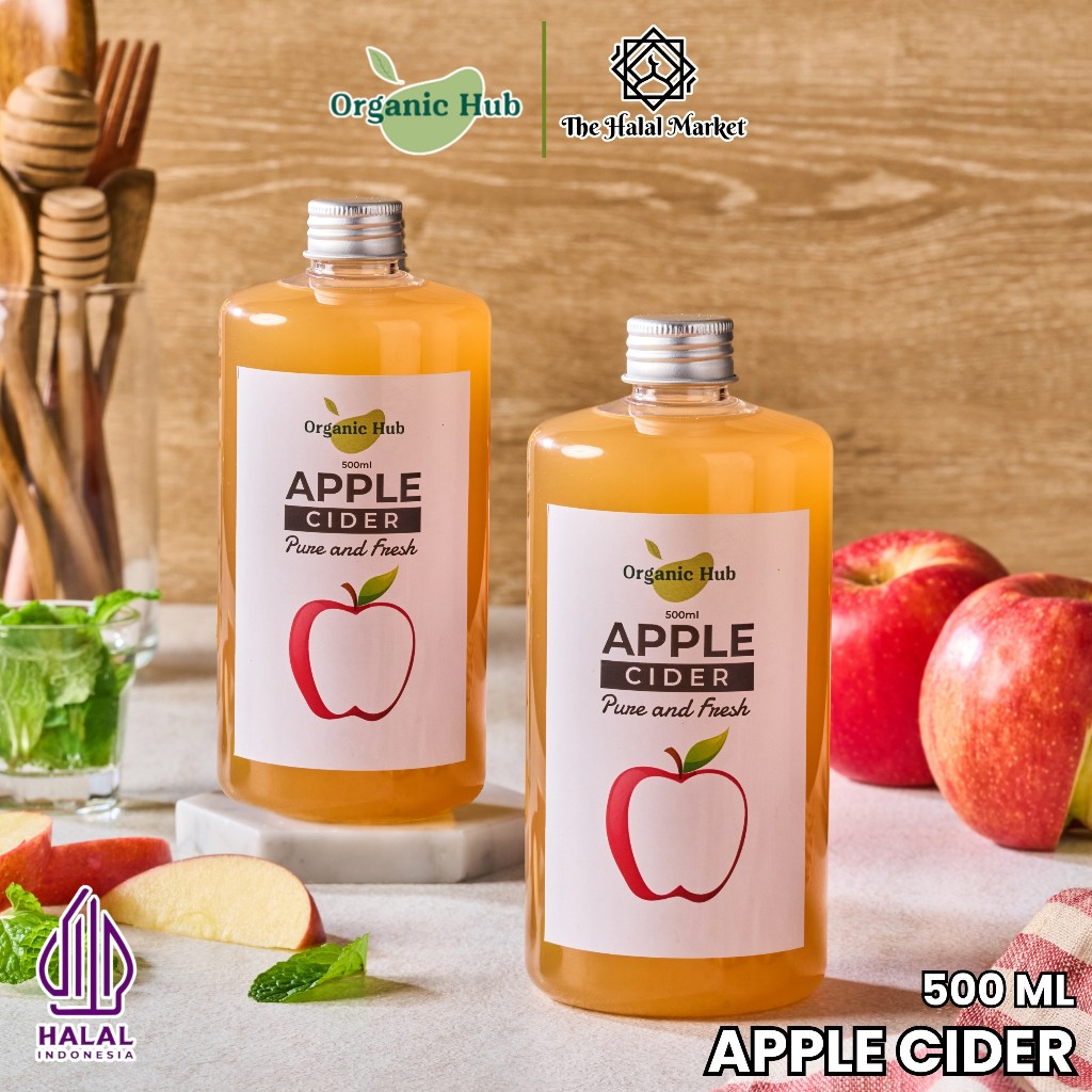 

Organic Hub Paket Lebih Banyak 1 Liter Cuka Apel Dapat 2 Cuka Apel With Mother Original 500ml Asli