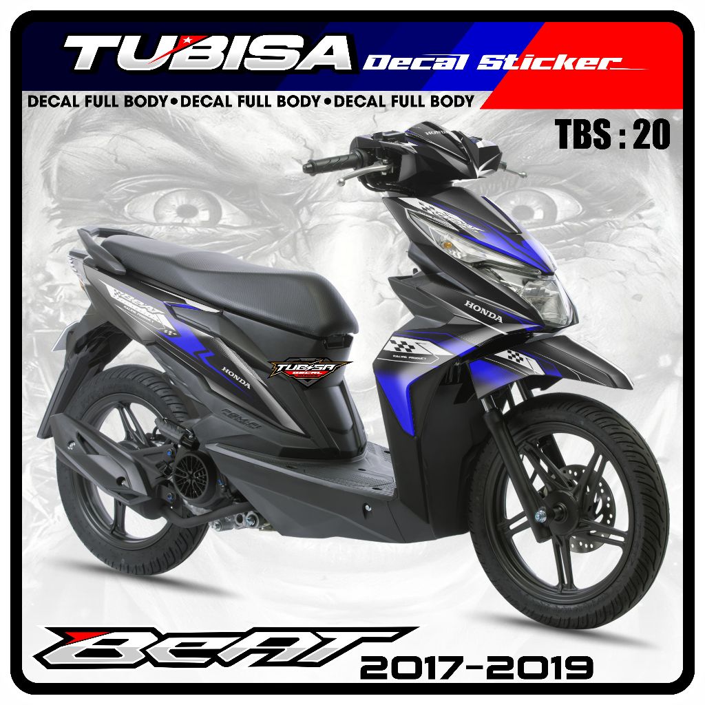 Stiker Full Body BEAT Fi, Esp, iSS - Decal Sticker Striping Standar Premium Racing. TBS.20