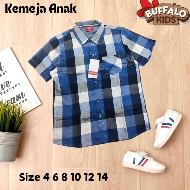COD | KEMEJA ANAK BUFFALO BRAND MATAHARI MERK MURAH BEST SELLER BAJU LEBARAN SEKOLAH CASUAL MURAH