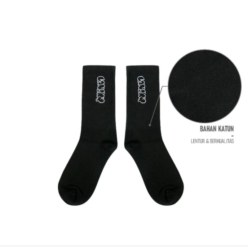 Kaos Kaki Panjang Tebal Langky ADLO BALLON Hitam Putih