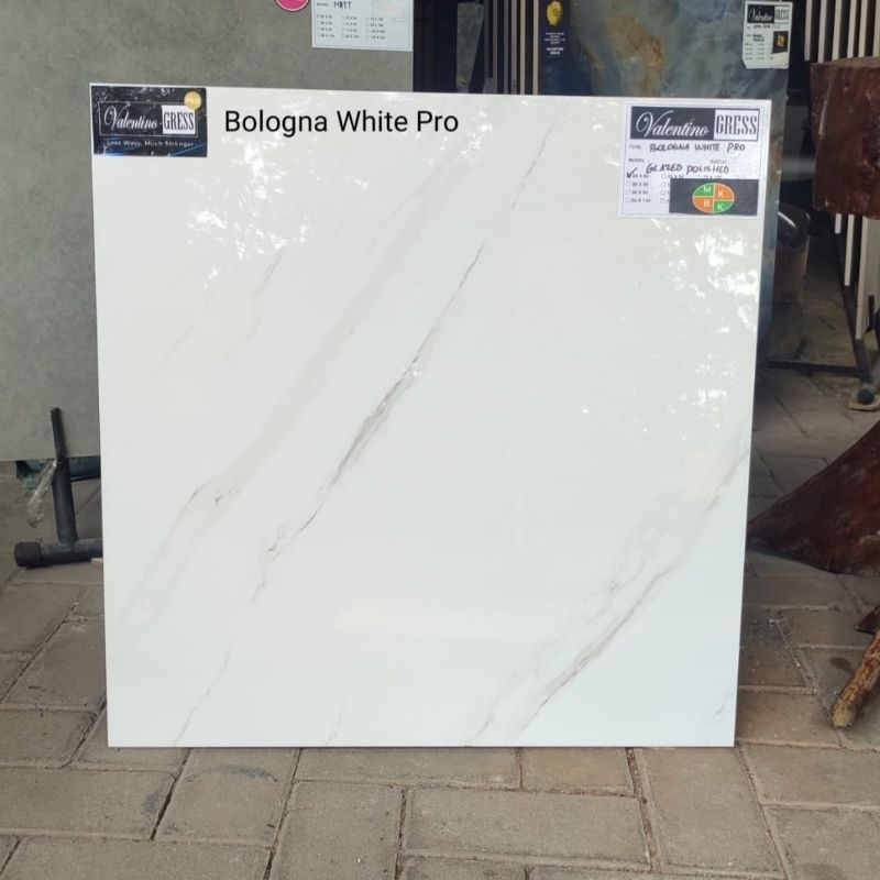Granite lantai 60x60 Bologna white pro | Valentino gress | glossy | GRADE AAA