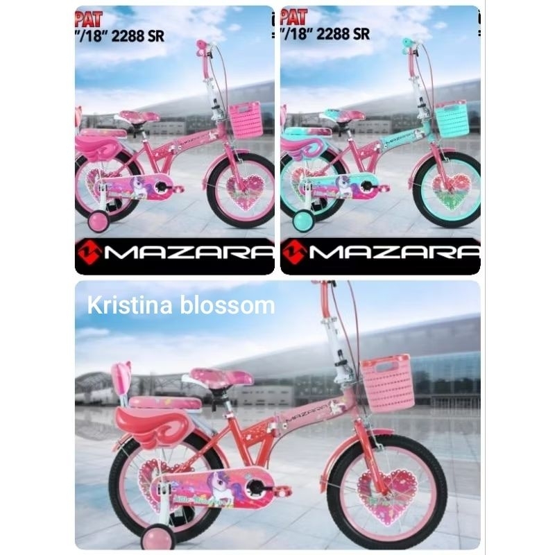 Sepeda lipat 16 18  inch Folding bike mazara 18 inch 2266 MG 2288 GM Perempuan Laki