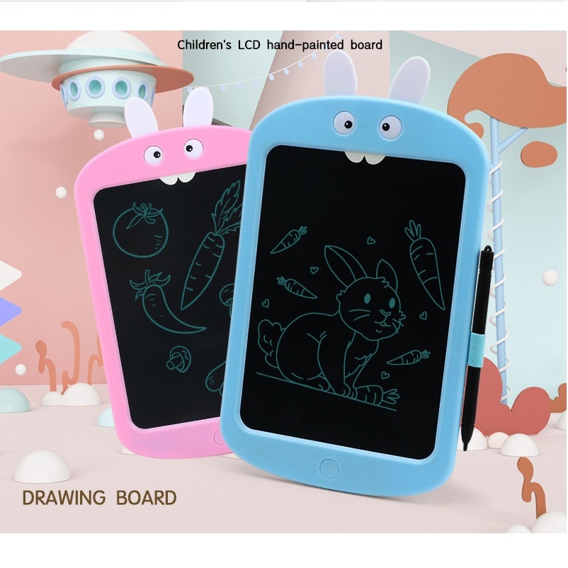 LCD Writing Drawing Tablet Rabbit 8.5inch Papan Tulis Edukasi Karakter Mainan Edukasi Anak