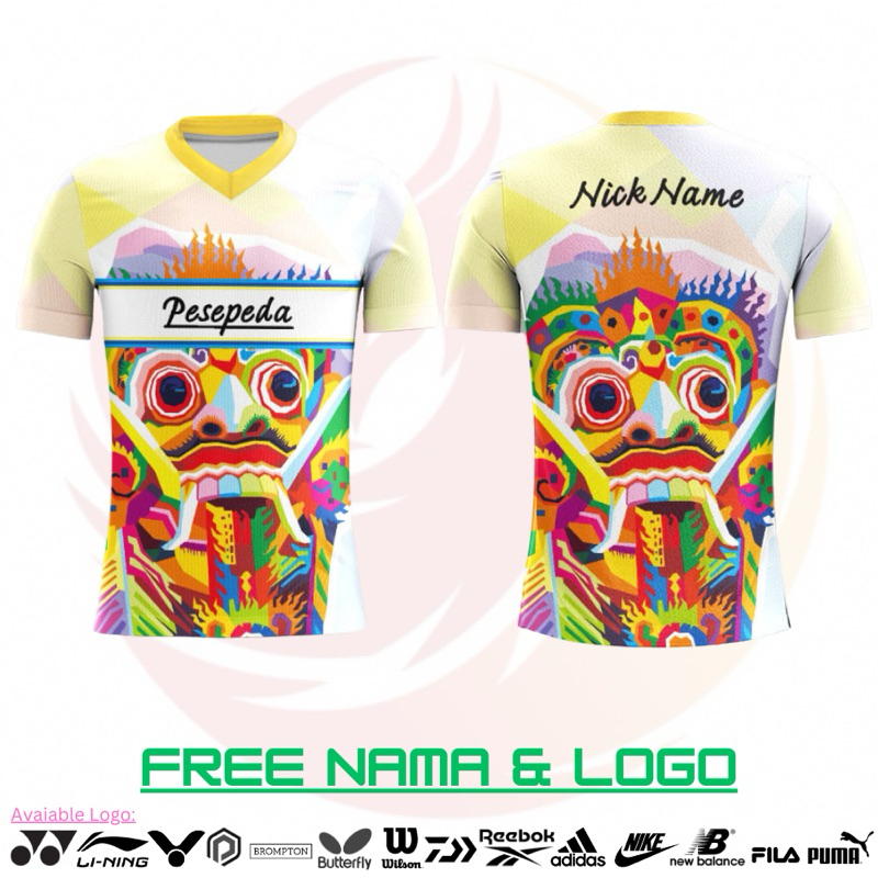 Jersey Baju Kaos Sepeda Bulutangkis Badminton Voli Senam Lari Jogging Pingpong Dryfit Premium Printi