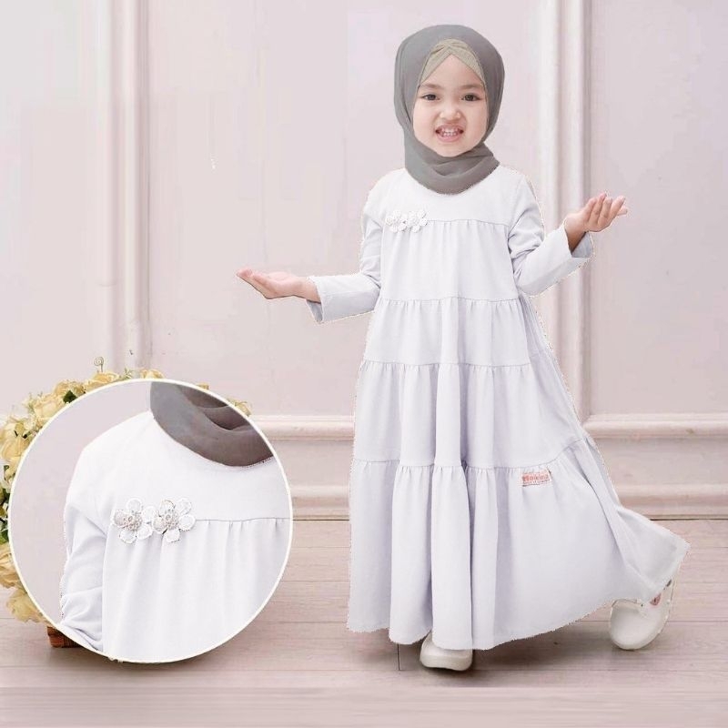 Baju Gamis Anak Perempuan/Dress jubah abaya/Pakaian Mengaji anak
