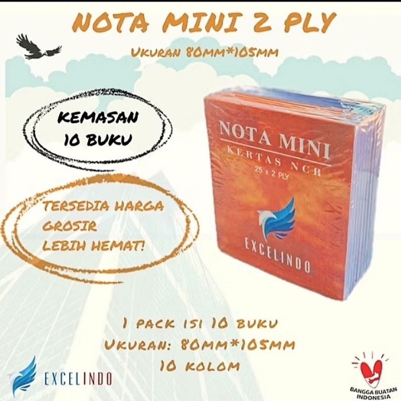 

Nota Mini 2 ply ( 80mm*105mm )