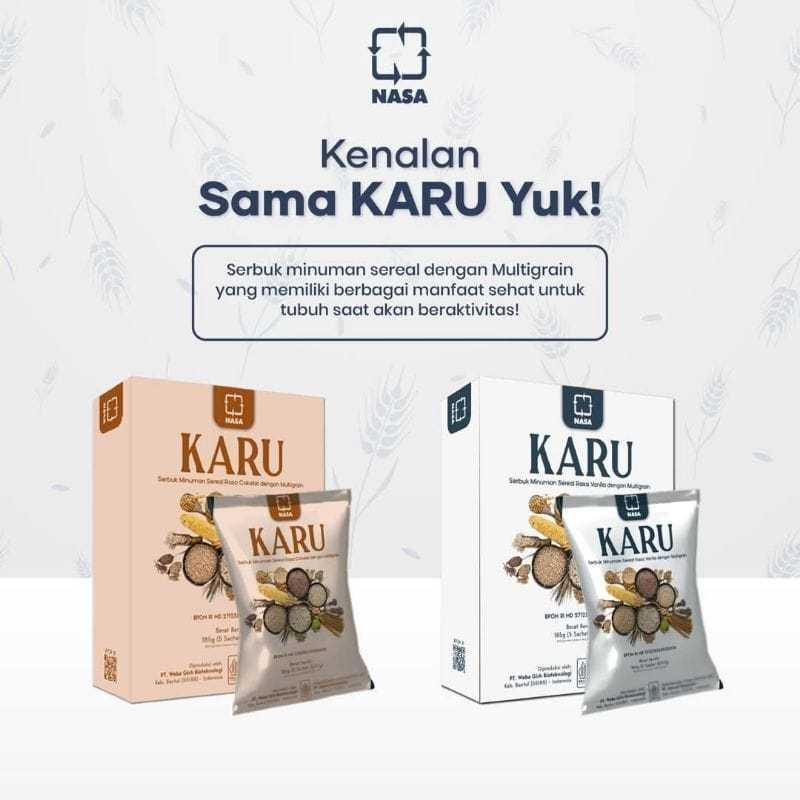

karu nasa serbuk minuman sereal dengan multigrain rasa coklat dan vanilla original 100%