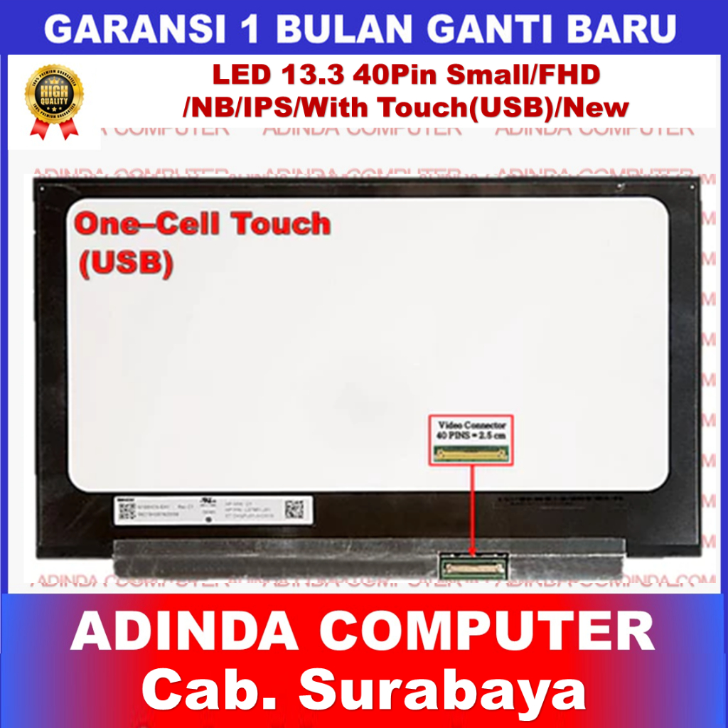 LED LCD HP Elitebook 735 G6 830 G6 13.3 13 Inch 40 Pin 40pin Slim Full HD FHD IPS Touch Touchscreen 