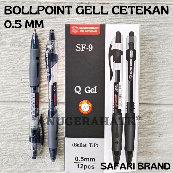 

(1PACK=12PCS) Gel Pen Pulpen Pena Safari SF-9 Q Gel 0.5 mm