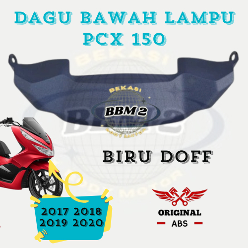 Cover Front Center FR Dagu Tengah Bawah Lampu Depan PCX 150 K97 2017 2018 2019 2020 Biru Doff