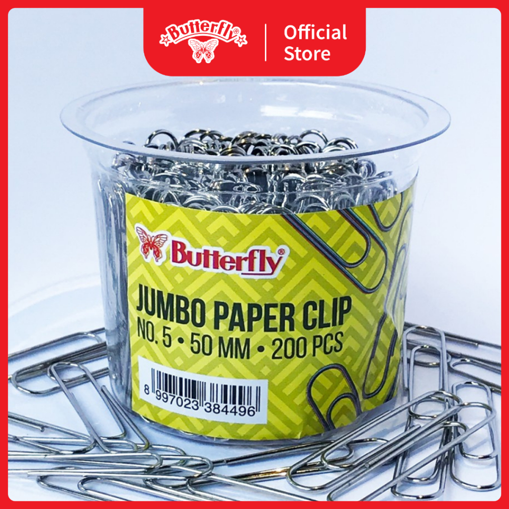 

Butterfly Paper Clip / Klip / Penjepit Kertas No. 5 (isi 200 pcs)