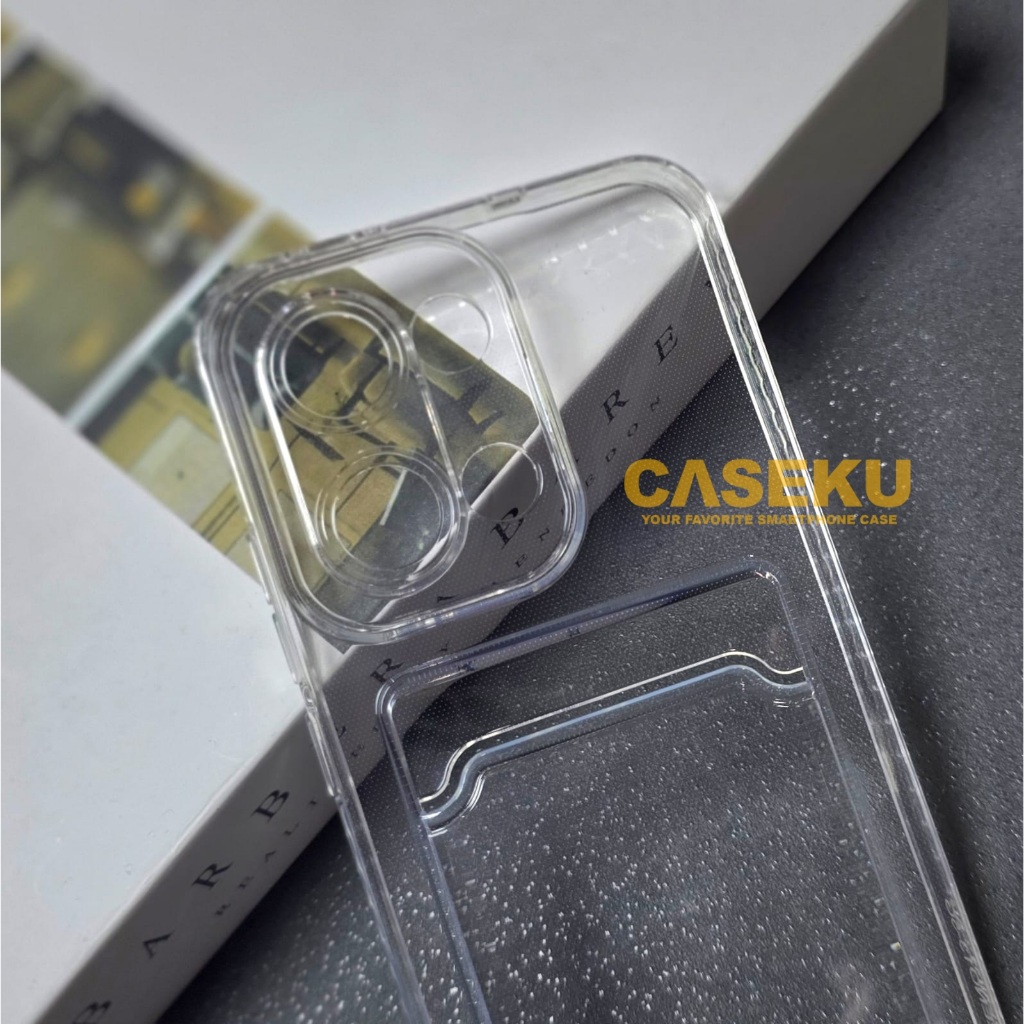 Oppo Reno 13 Oppo Reno 13 Pro Oppo Reno 13F Card Case Clear / Slot Kartu Bening Case Oppo Reno 13 Op