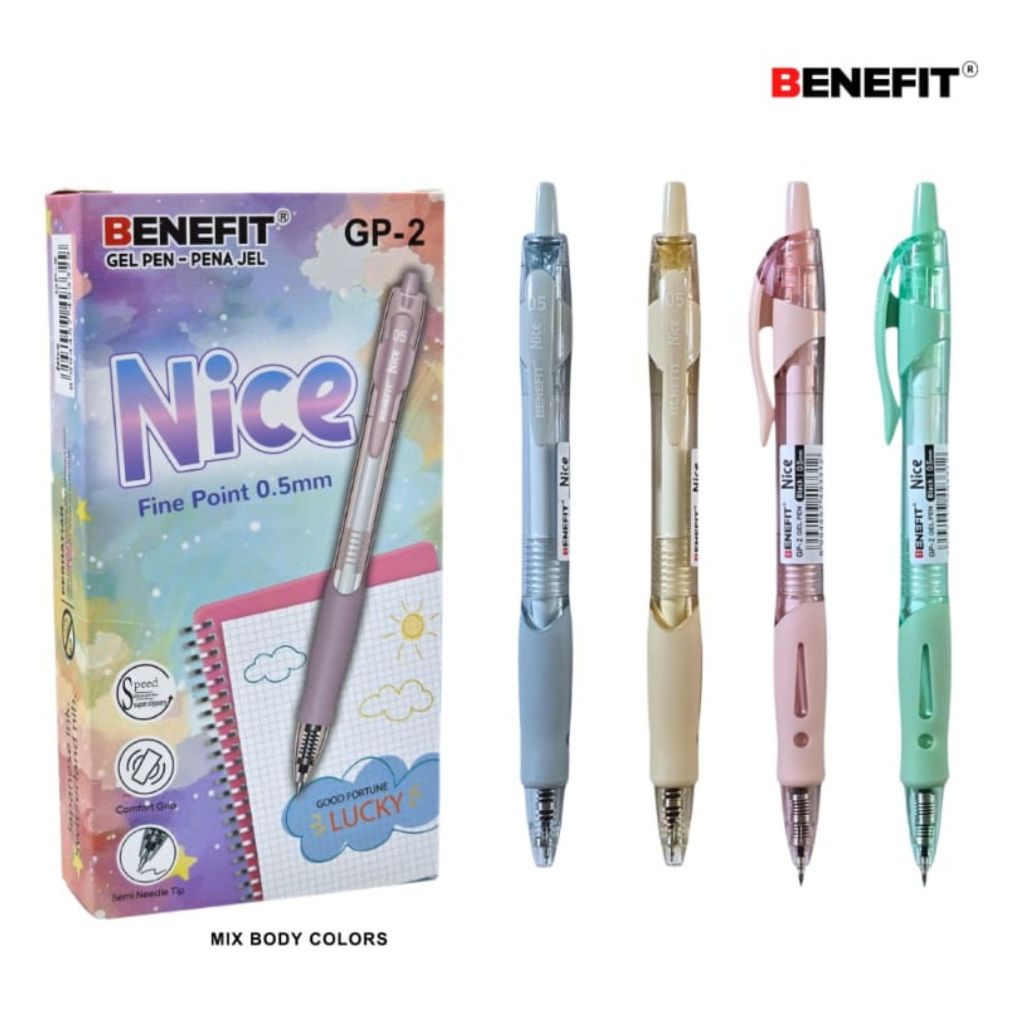 

1 LSN / 12 Pcs Gel Pen Benefit GP-2 Nice