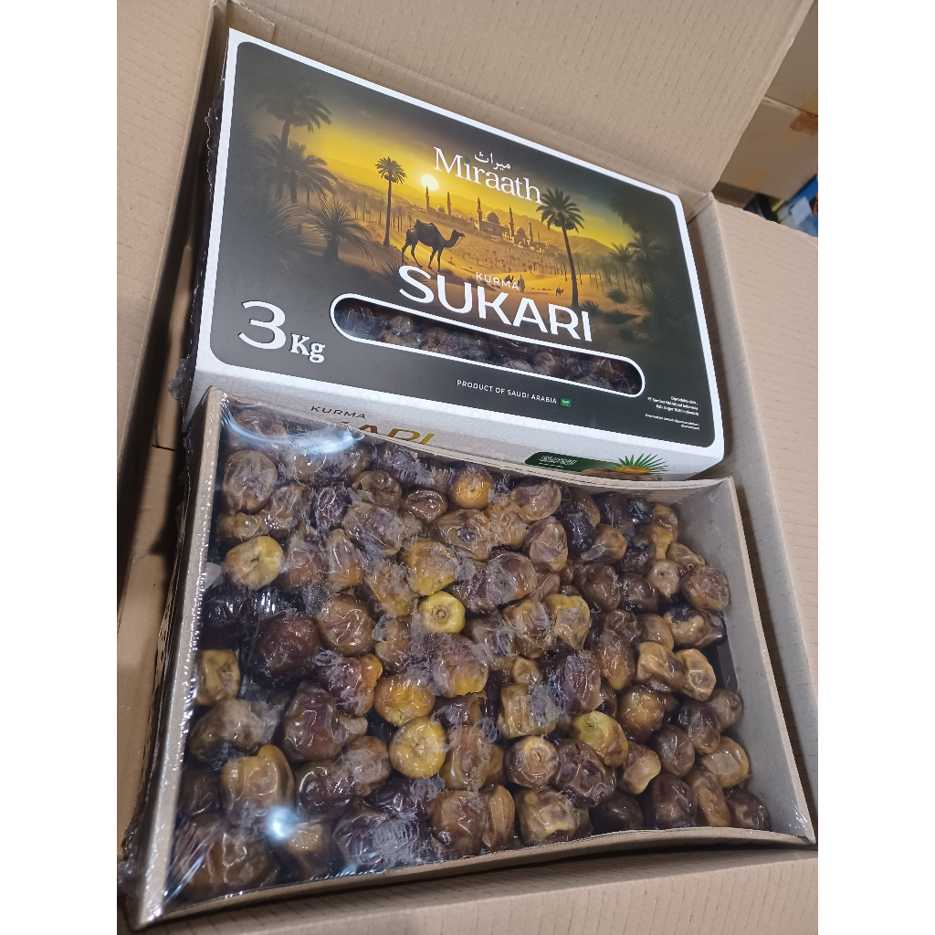 

Kurma Sukari 3Kg Fresh original Sukary Raja Miraath