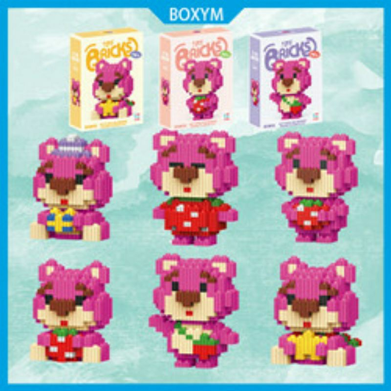 Toys Bricks Lotso Strawberry Lego Lotso Mini Series Viral Miniatur Mainan Lego Anak Termurah
