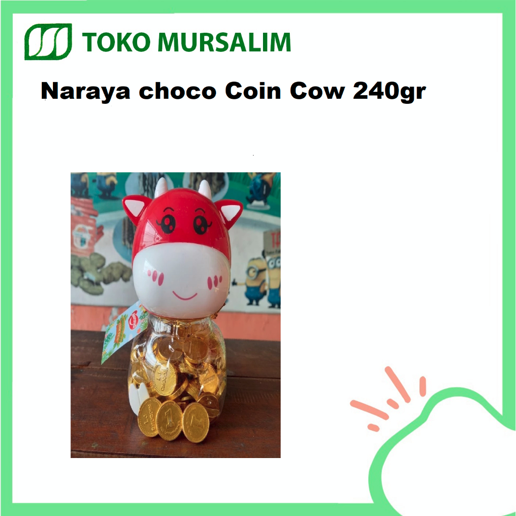 

Naraya Choco Coin Dengan kemasan Toples Sapi Lucu