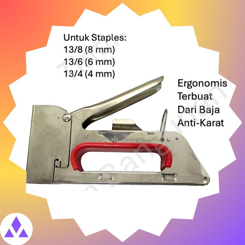 

Stapler Gun R23 Kodenki GTM923 Gun Tacker Alat Staple Steples Staples Stapler Mesi Paku Tembak Model U Staple Gun Manual Furniture Sofa Kayu Jok Hekter Manual Pengokot Cekrekan Jegrekan Jekrekan Alat Tembak Jok Motor Sofa Kain