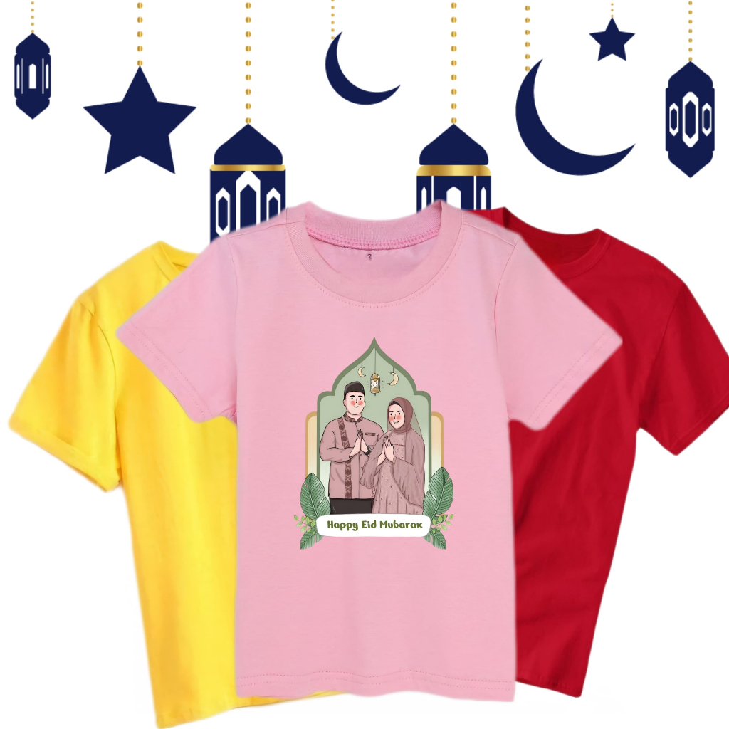 Kaos Anak Perempuan Laki laki Lebaran Muslim Muslimah Ramadhan Ramadan Couple Keluarga Family Ayah I