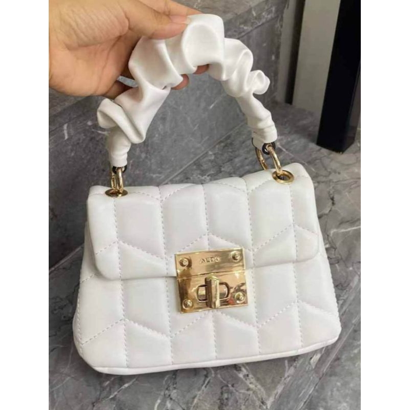 SALE 70% ALDO TOP HANDLE WHITE BAG