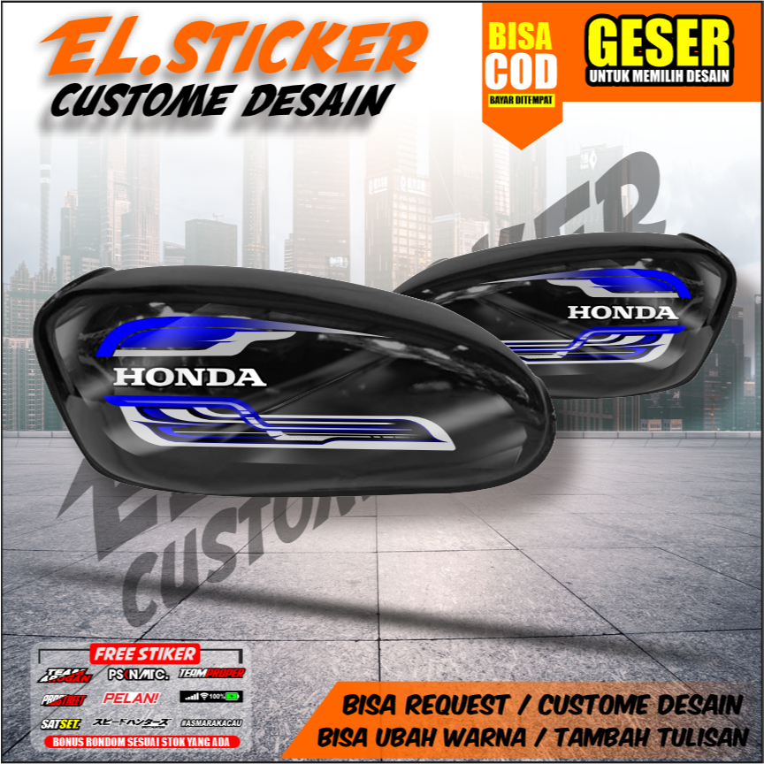 STRIPING CB100 STICKER CB100 UV TRANSPARAN, STICKER VARIASI HONDA CB 100 STRIPING CB125 TRANSPARAN 1