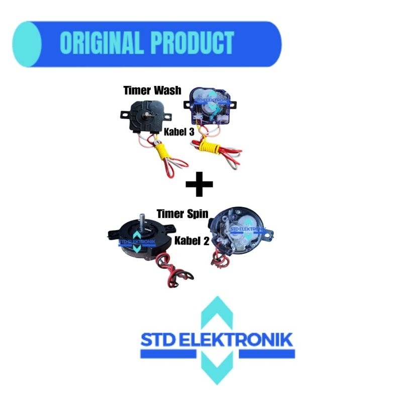 Timer wash dan timer spin mesin cuci AQUA 2 tabung - Tombol mesin cuci AQUA dua tabung 1 set pencuci