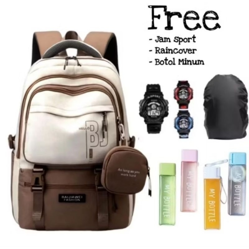 Tas Sekolah Anak Laki-laki Perempuan Ransel Polos Tas punggung Anak