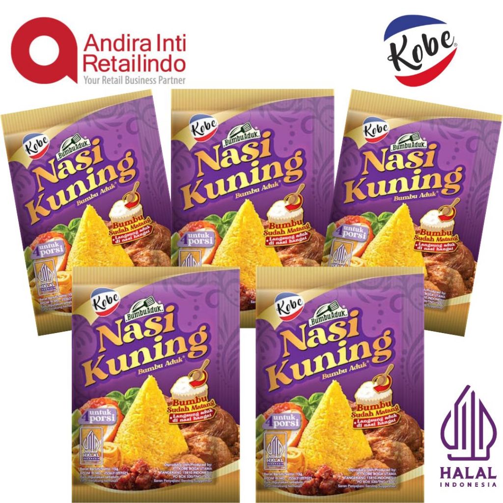 

Kobe Bumbu Aduk Nasi Kuning 15gr x 5 pcs
