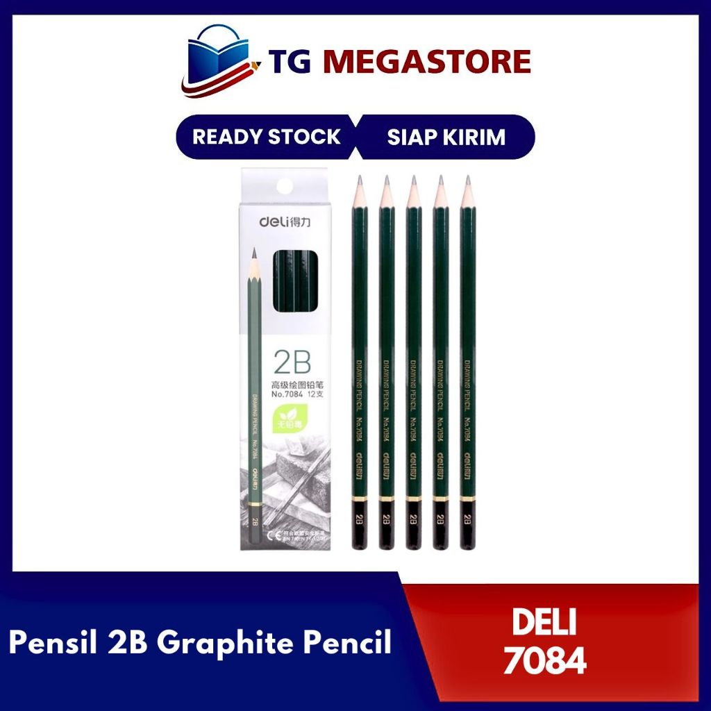 

Pensil Deli 2B Graphite Pencil Satuan - 7084