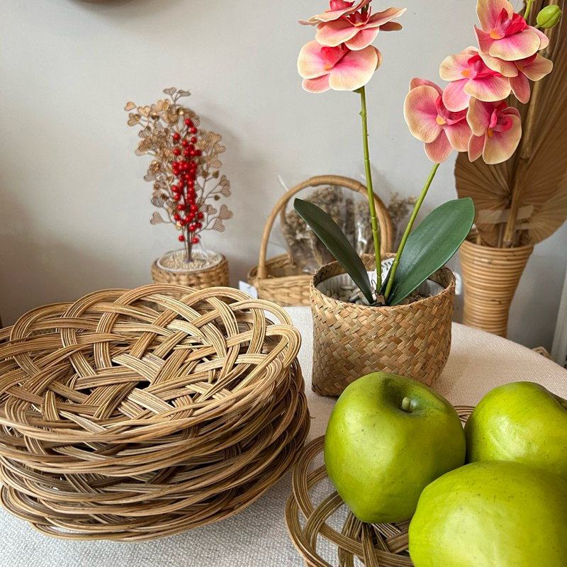 Piring Lidi / Anyaman Piring Lidi / Piring Lidi Estetik AB06