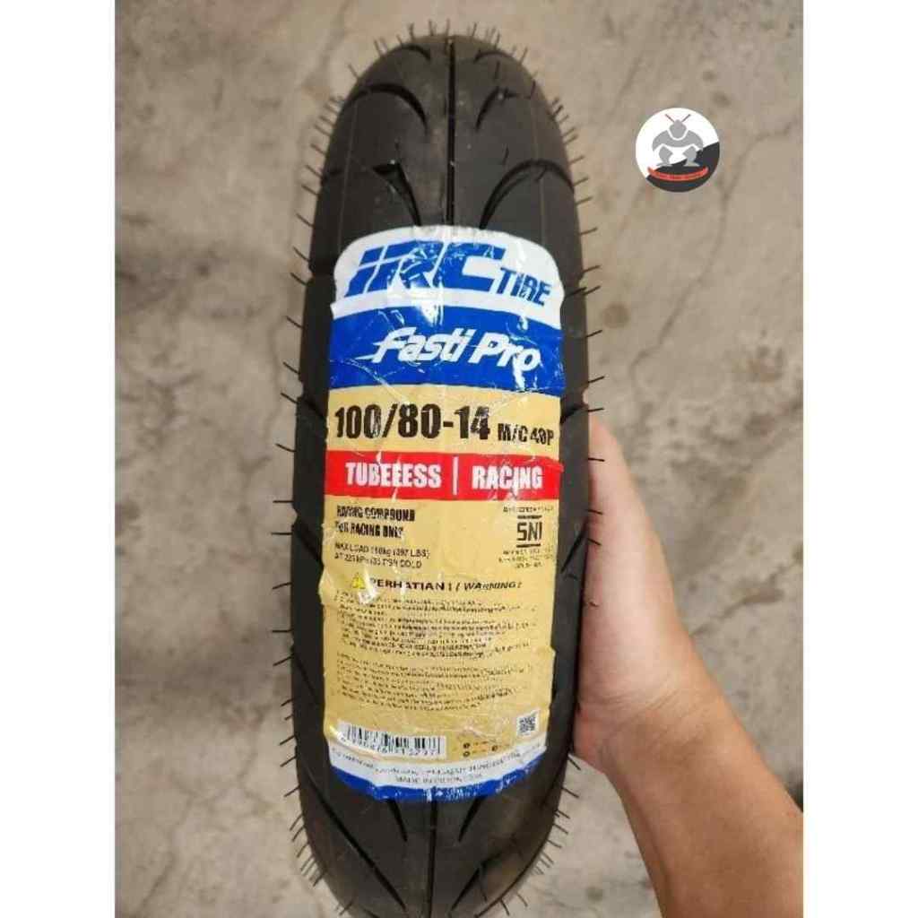 Ban Motor IRC FASTI PRO size 100/80 R14 - Tubeless Ban Depan Vario 150/160, ADV, Aerox 155, Lexi, Su